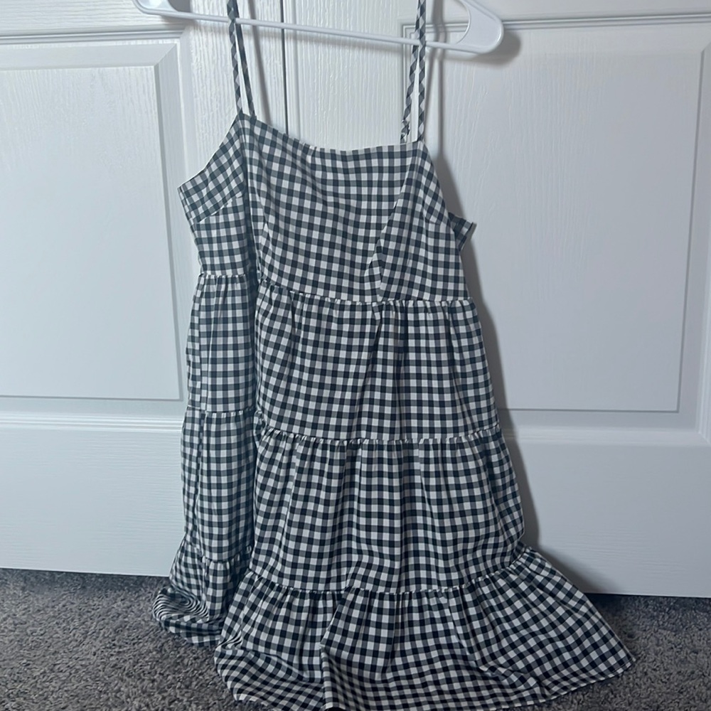 Black and white spaghetti strap dress
